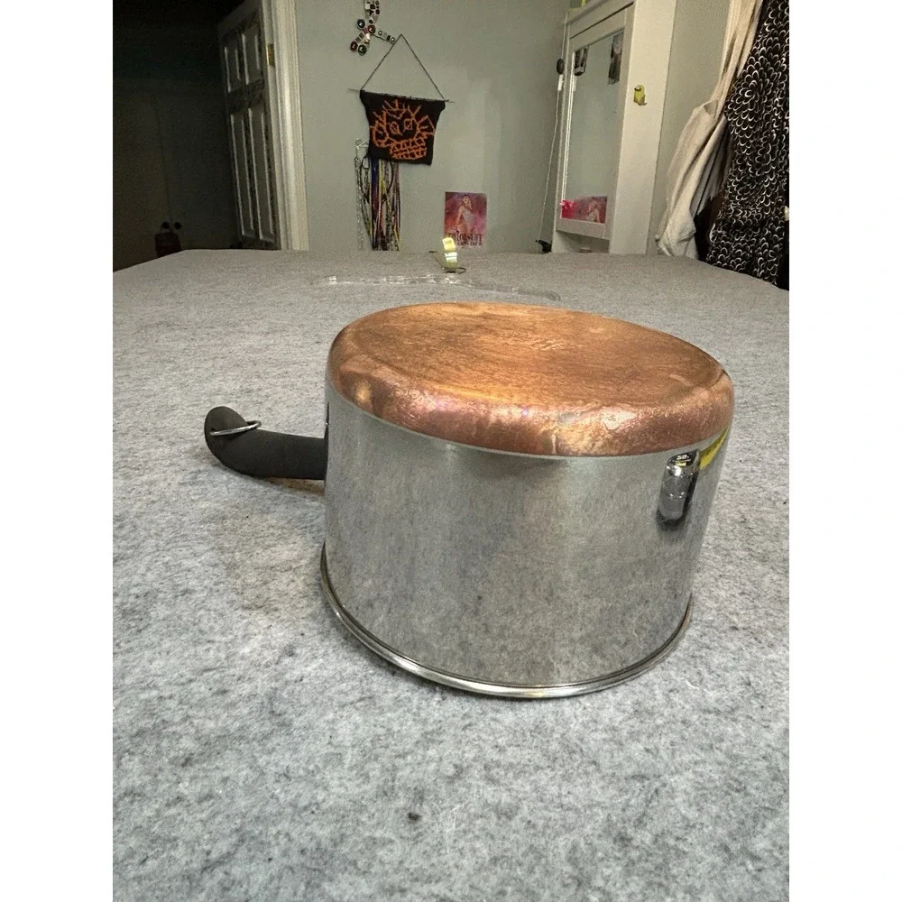 Revere Ware 1801 3 Qt Sauce Pan Copper Clad Bottom  Clinton, Il No Lid